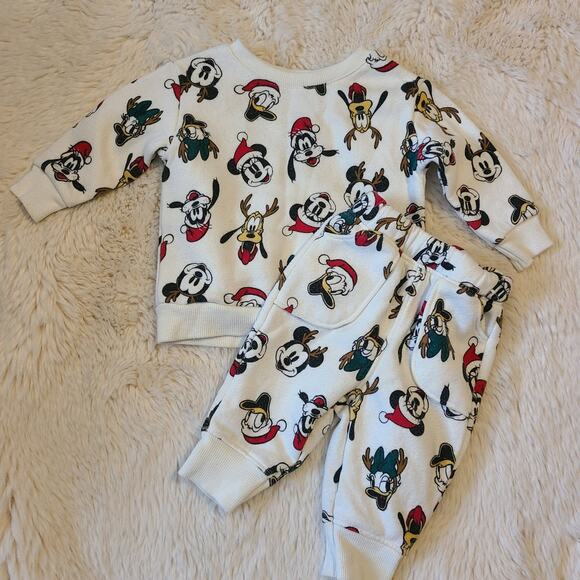 Mickey and friends Christmas Sweatshirt sweatpants outfit newborn - Picture 1 of 6